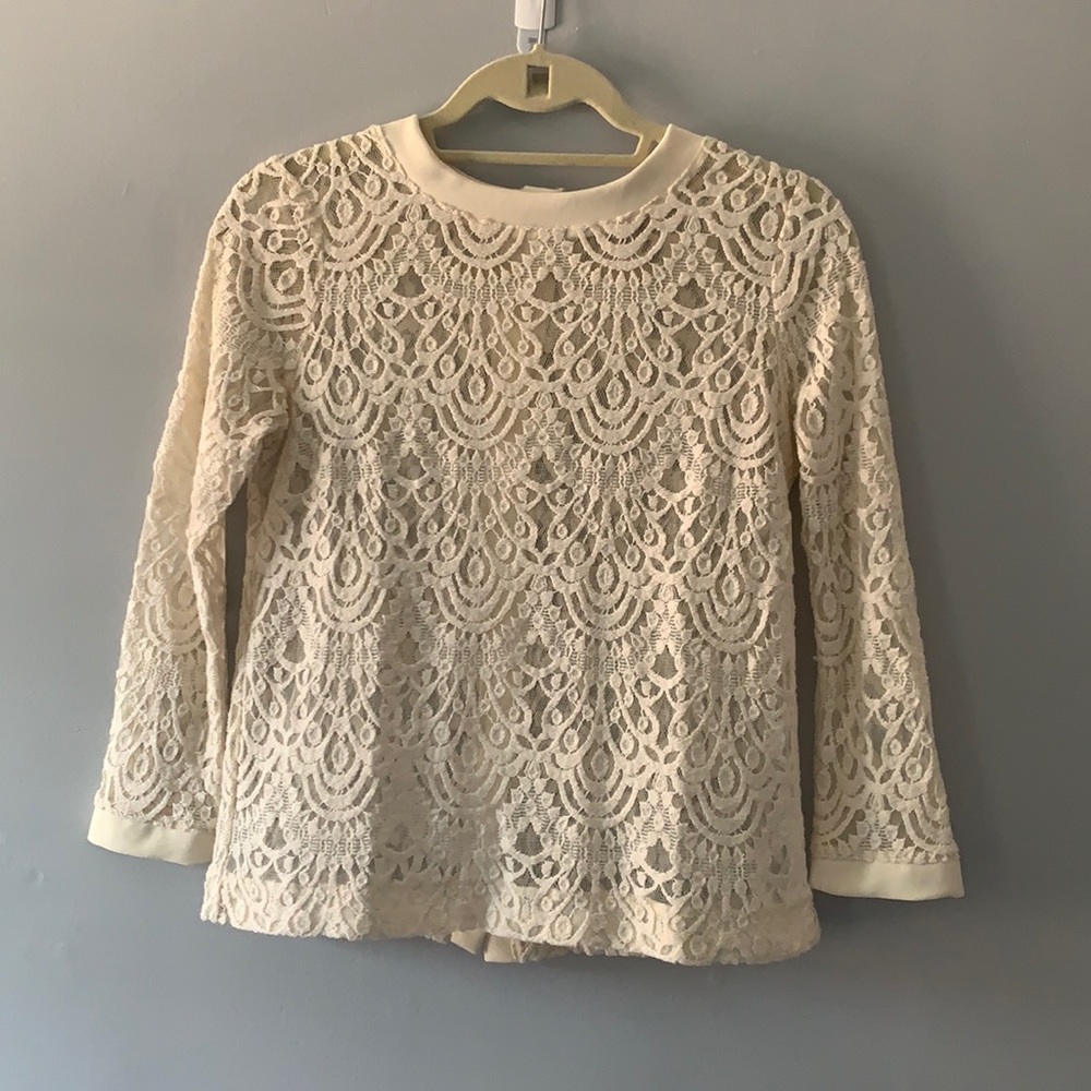Banana Republic Cream Lace Blouse
